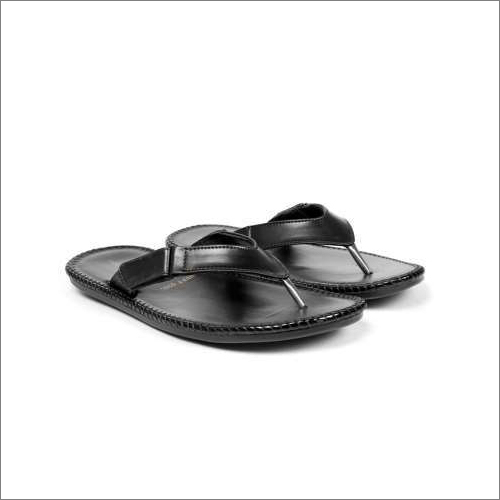 Mens Black Slippers - Rubber Material, EVA Outsole, All Sizes Available | Weather-Resistant for Rainy, Spring, Summer, Winter Use