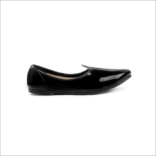 Mens Plain Black Mojari - Flat Heel, All Sizes | Versatile Footwear For Rainy, Spring, Summer, And Winter Seasons