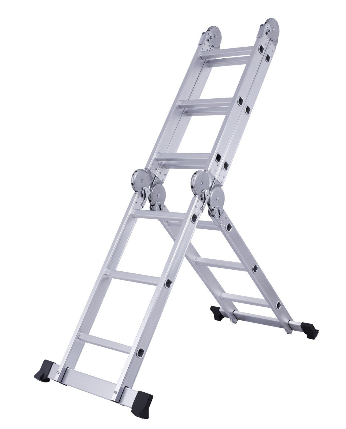 Foldable And Adjustable Multipurpose Aluminium Ladder 4 3 For Home And Industrial Purpose 12ft 12steps 150kg Capacity Usage: Industrial/home/commercial