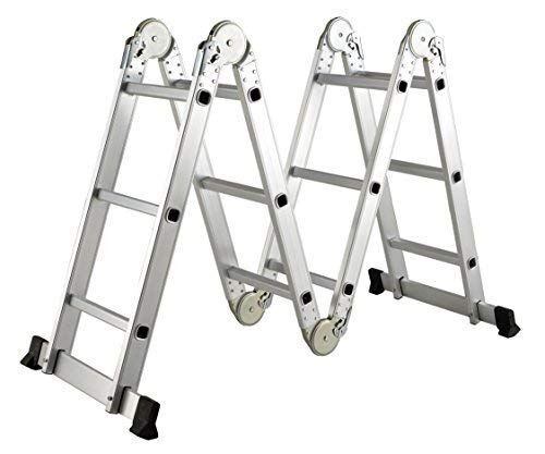 Foldable And Adjustable Multipurpose Aluminium Ladder 4 3 For Home And Industrial Purpose 12ft 12steps 150kg Capacity Usage: Industrial/home/commercial