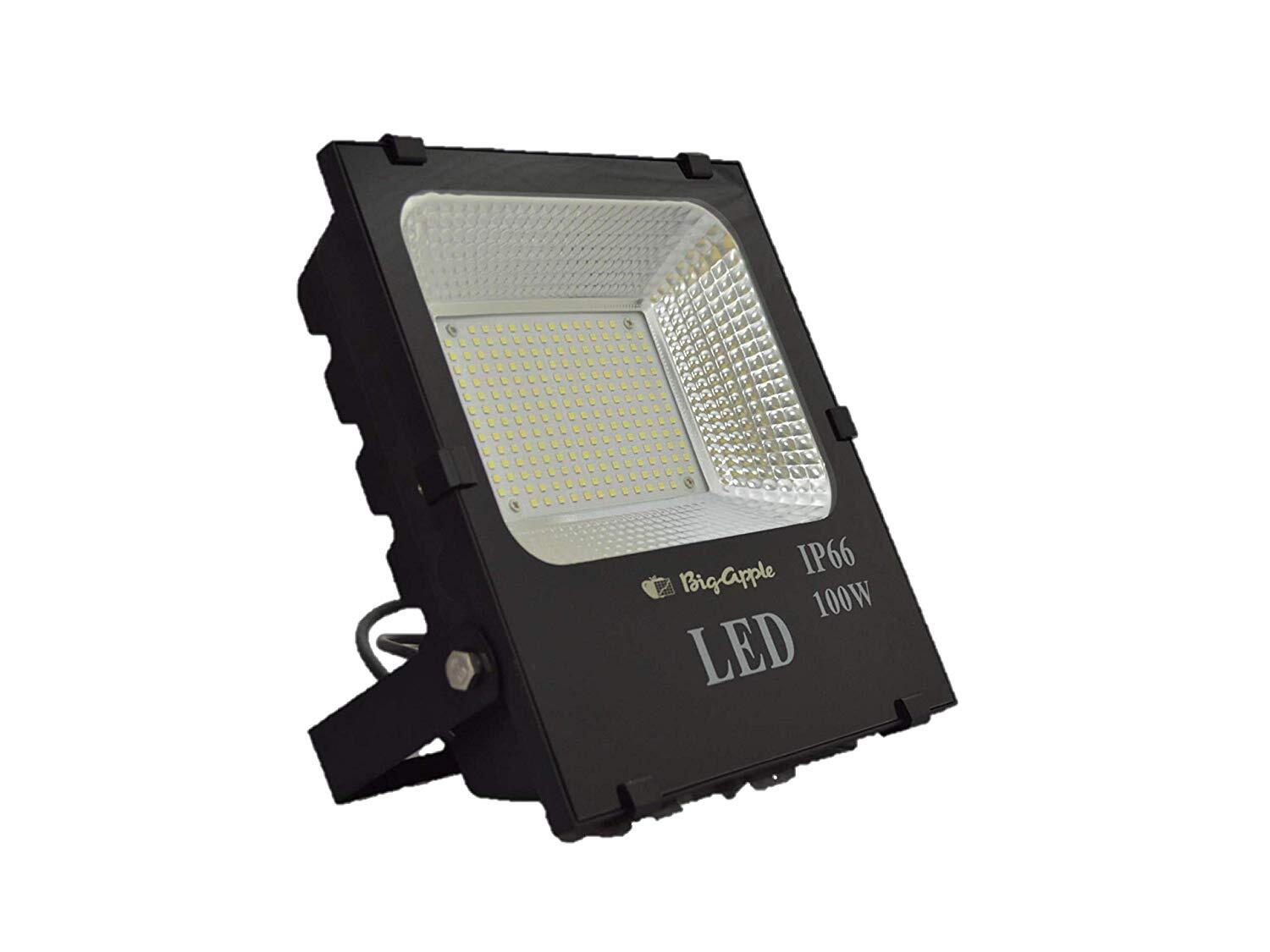 Bigapple 100 W Flood Light Glass - 11000 Lumen, Ip65 Rated | Industrial Black Color, Cool White Illumination, Reliable Efficiency