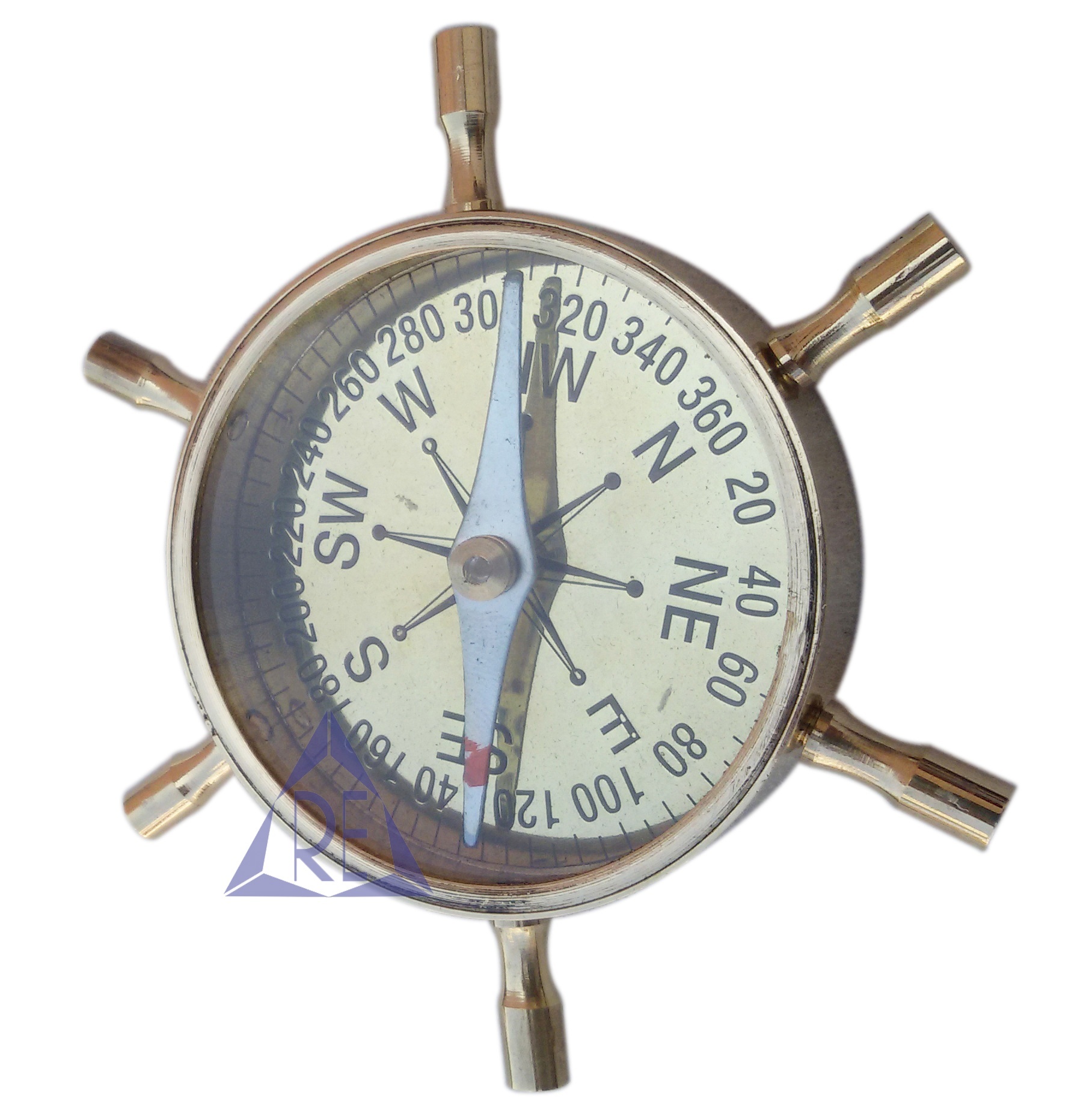 Handmade Nautical Brass Wheel Compass