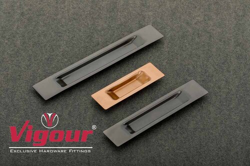 New Concealed Sliding Handle For Wardrobe And Drawer VCH-124 - Stainless Steel, 96 to 288 MM, Golden & Silver Finish, Lever Handle Design