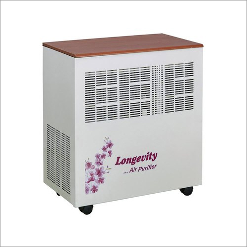 Longevity Air Purifier - Metal, 250-350 Sqft Room Size, White, HEPA Filter, 200 CMH CADR, Automatic Operation, 1-Year Warranty