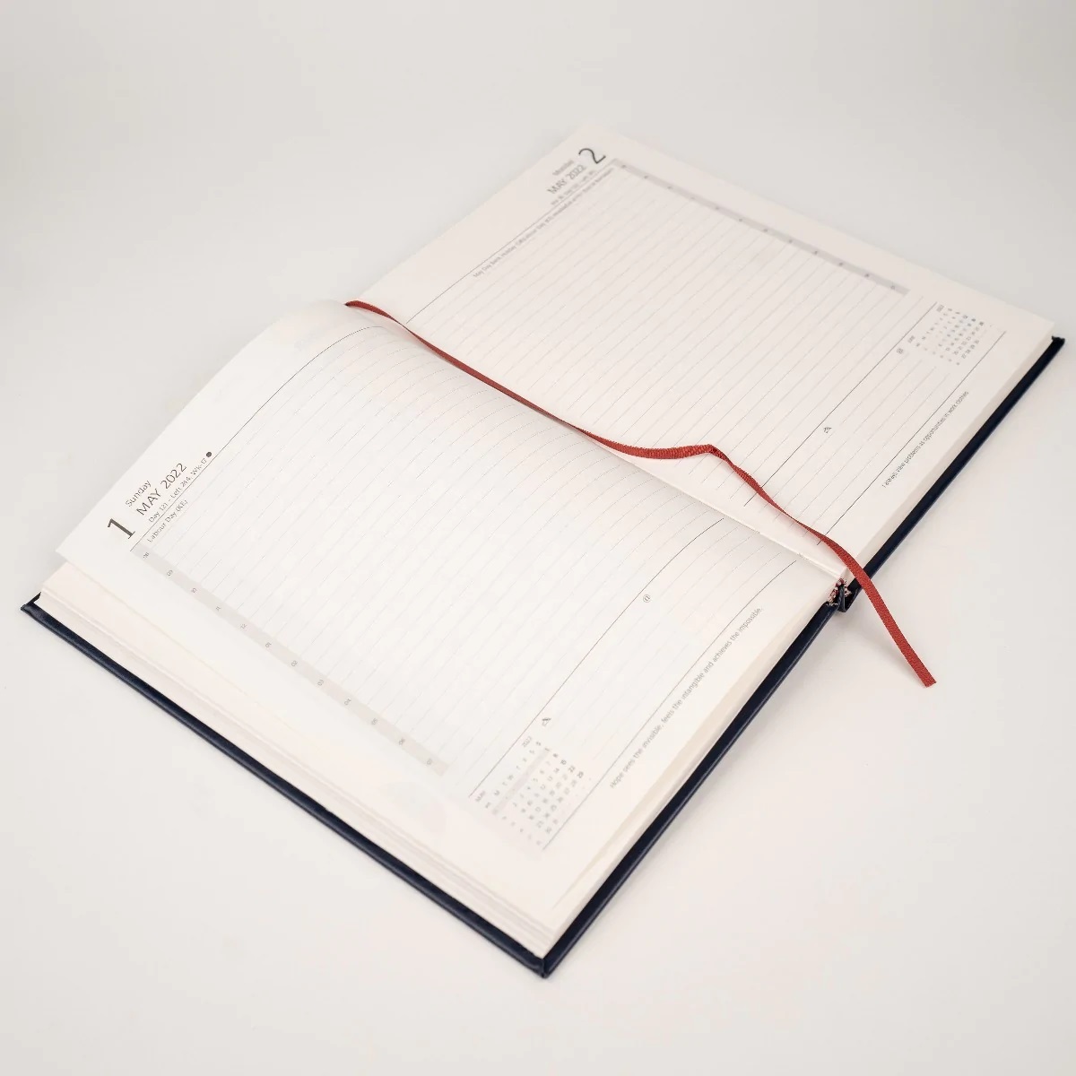 Anupam Goat Diary - Soft Pu Cover, B5 Size, Natural Shade Paper, 70gsm Thickness | One-day-a-page Layout, Satin Ribbon Bookmark