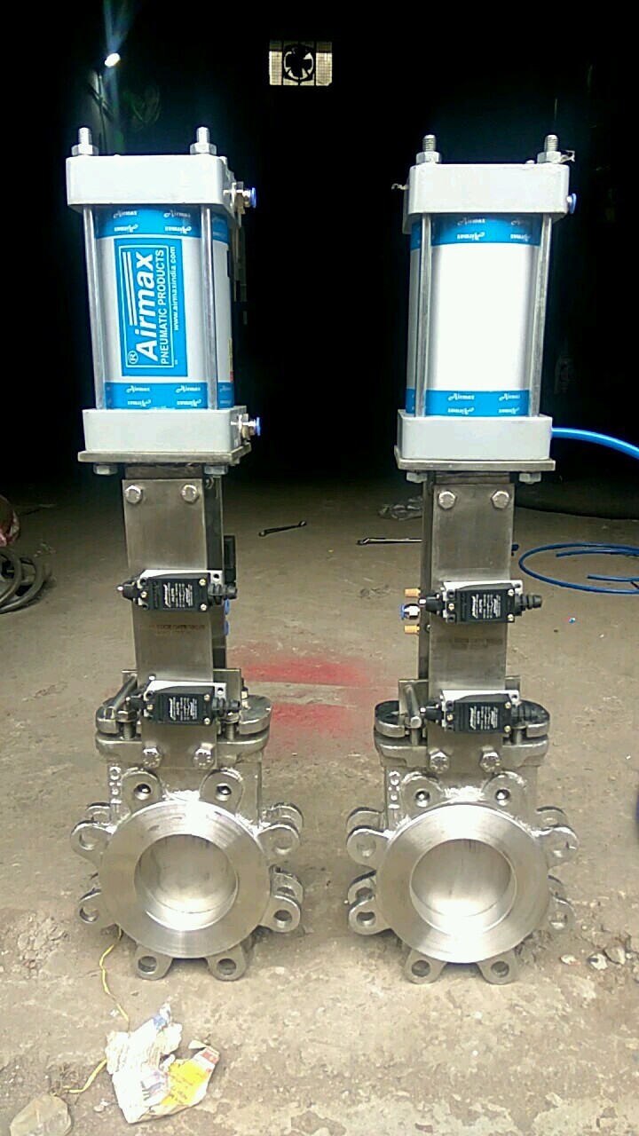 Knife Edge Gate Valve - Flanged Lugged Wafer Type, Ci/cs/ss Material | 2" To 48" Size, Handwheel & Pneumatic/electric Operation, Customized Colors