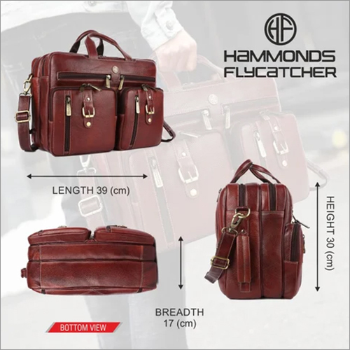 Hammonds Flycatcher Genuine Brown Leather Office Bag