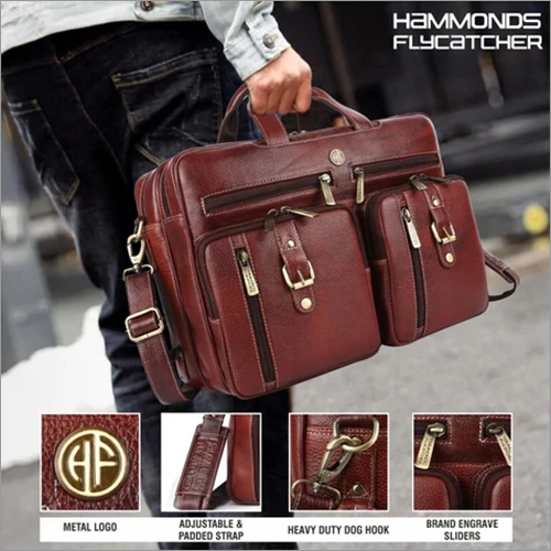 Hammonds Flycatcher Genuine Brown Leather Office Bag