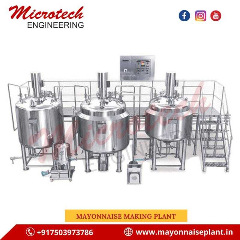Mayonnaise Processing Plant - Capacity: 200-5000 Kg/hr