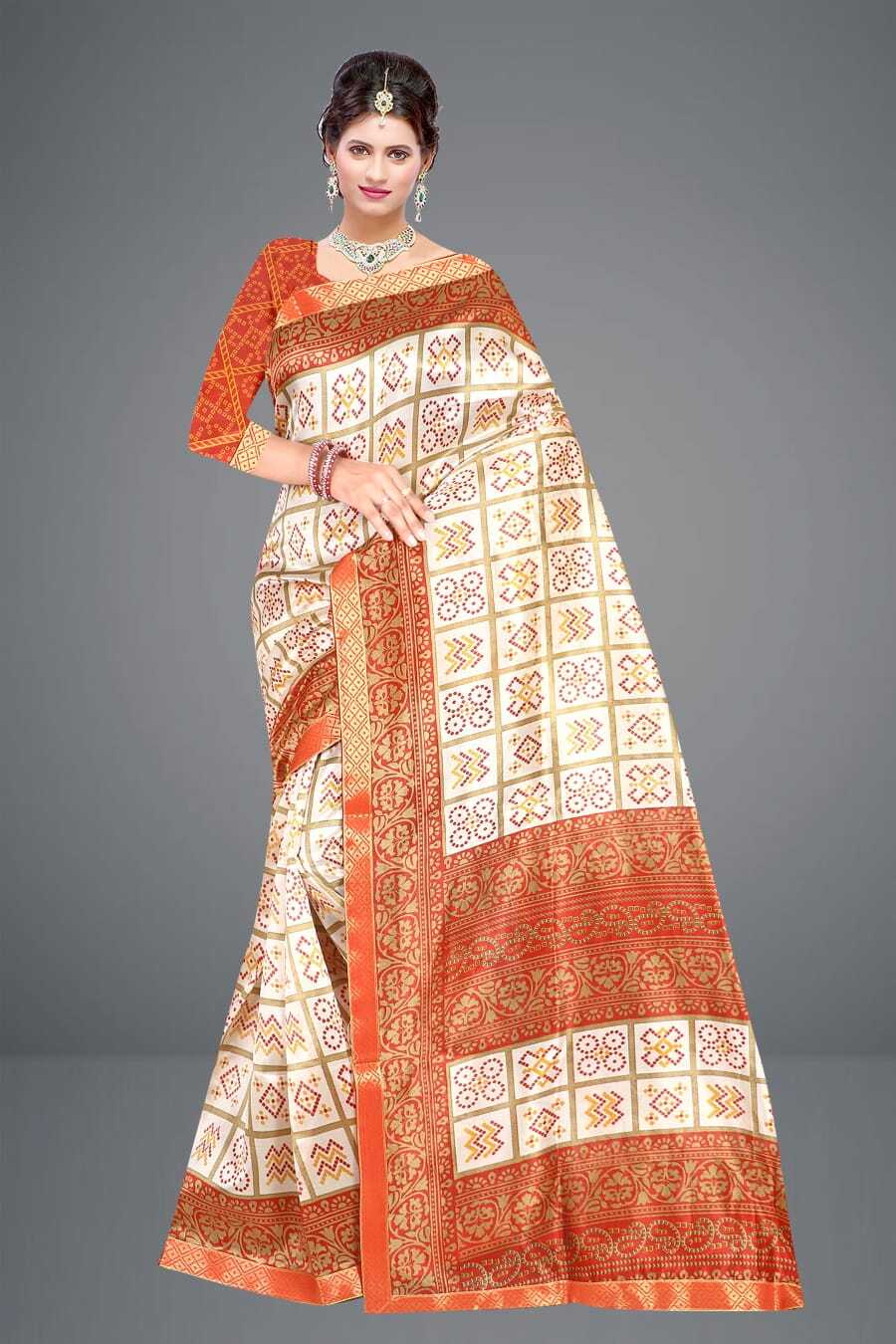 Printed Sarees - Litchi Silk, Free Size, 6 Elegant Colors | Lace Pallu, Beautiful Printed Work, Perfect For Daily Wear