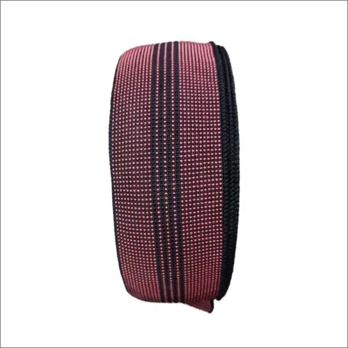 Polyester Sofa Webbing Tape - 25m Length, 2 Inch Width, Red Striped | Durable, High Strength, Elasticity Enhancement