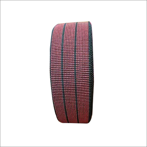 45 Mm Sofa Elastic Webbing Tape - Polyester, 45 Mm Thick With Striped Pattern, Multicolor Red And Black, 25 M Length | Versatile For Sofa/chair Base Use