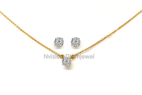 Round Real Igi Certified Solitaire Diamond Popped Pendant And Tops Diamond Carat Weight: 2.40 Carat