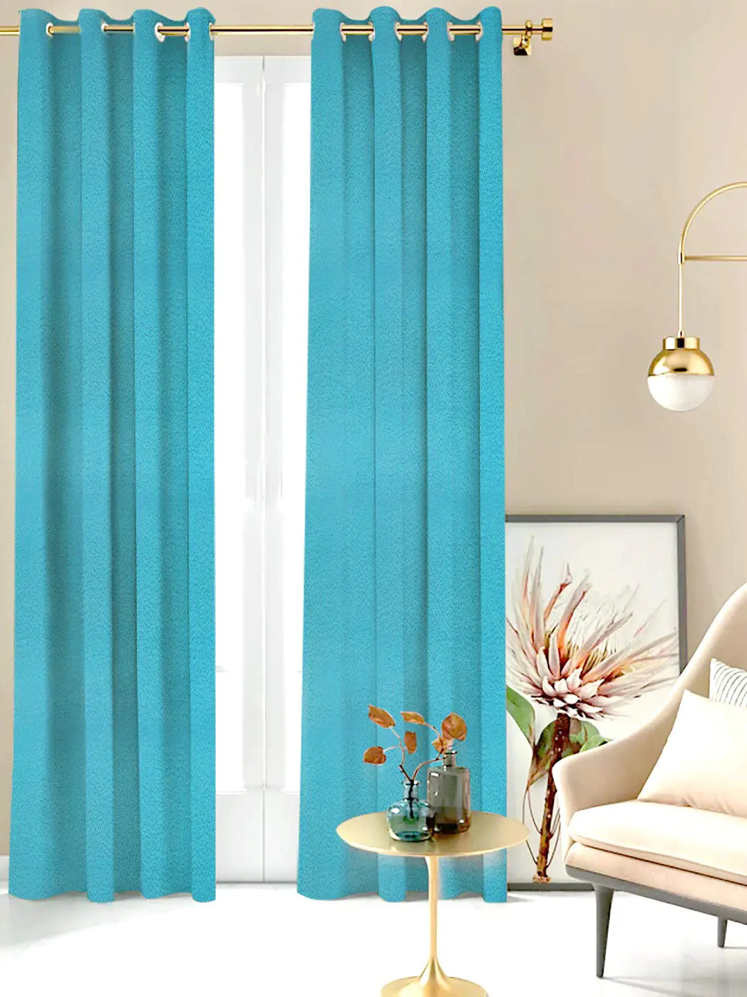 Solid Plain Curtains For Door Application: Home
