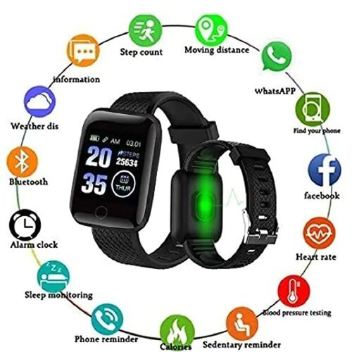 Smart Watch Bluetooth Watch - Amoled Display 4.52cm, Id Color | Bluetooth Calling, Health Monitor, Sleep Tracker, Compatible With Ios & Android