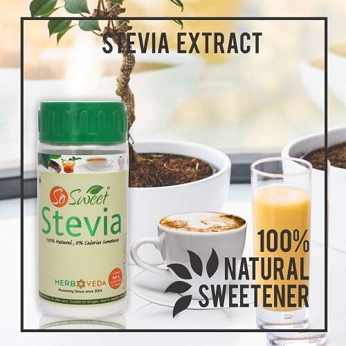 So Sweet Stevia 100 Gm Spoonable Bottle - 100% Natural Zero-calorie Sweetener Powder | Pure Rebaudiana Extract, Smooth Taste, Instant Dissolving