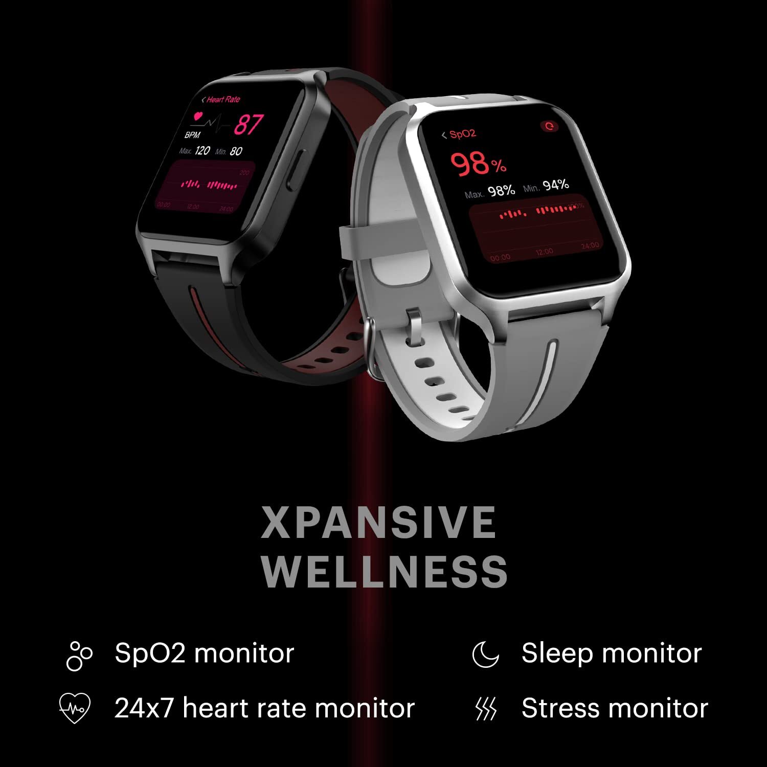 Jet Black Noise X-fit 1 Smart Watch