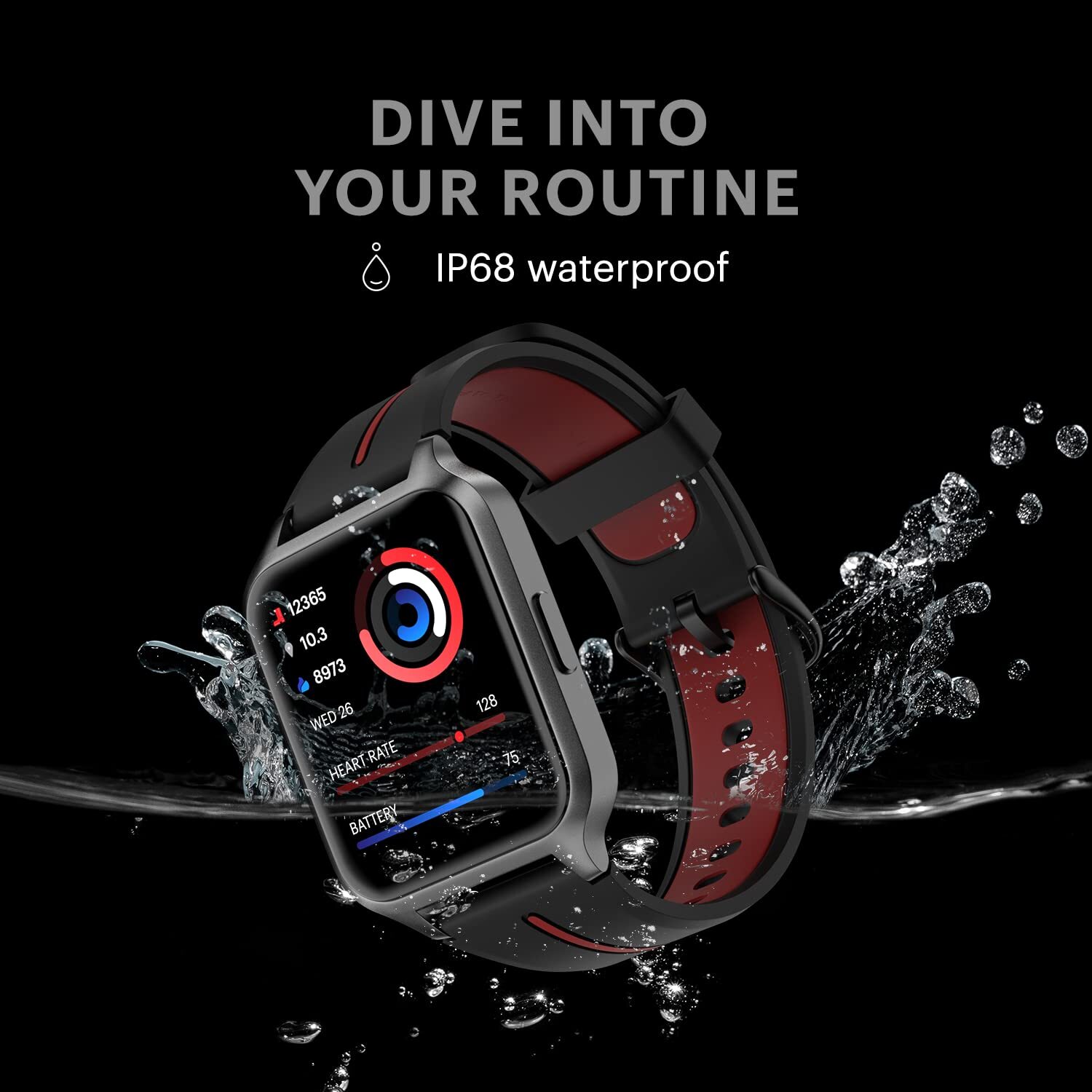 Jet Black Noise X-fit 1 Smart Watch