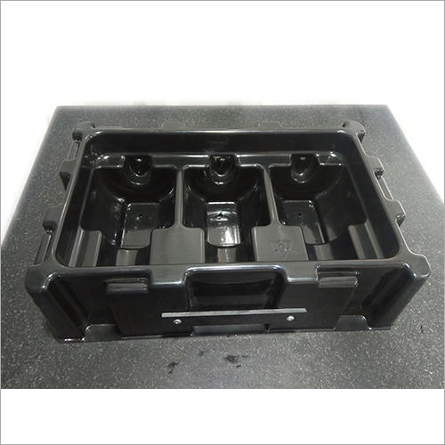 Black Abs Tray - Rectangular, Different Sizes Available, Glossy Lamination Finish, Perfect For Wall Socket Guards & Tool Protection 