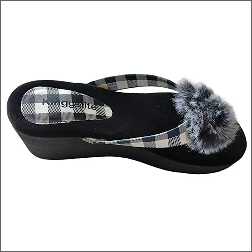 Ladies Fancy Sandals - Rubber & Other Material, Various Sizes Available, Medium Heel, Slip-on Style For All Seasons, Available In Various Colors