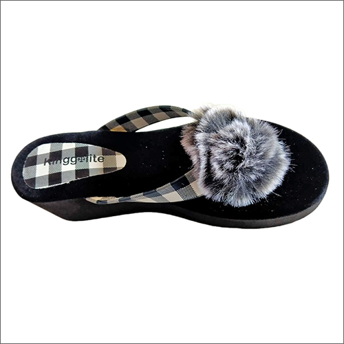 Ladies Fancy Sandals - Rubber & Other Material, Various Sizes Available, Medium Heel, Slip-on Style For All Seasons, Available In Various Colors