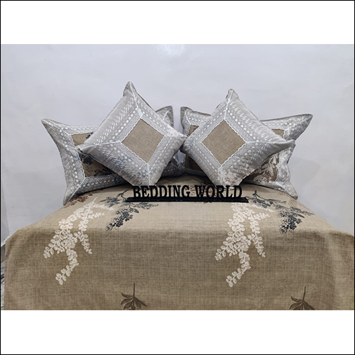 Light Brown Cushion Lace Set