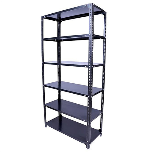MS Angle Rack - Steel, 7 Feet Double Sided Shelving Unit | High Quality, Painted Finish for Supermarket and Warehouse Use