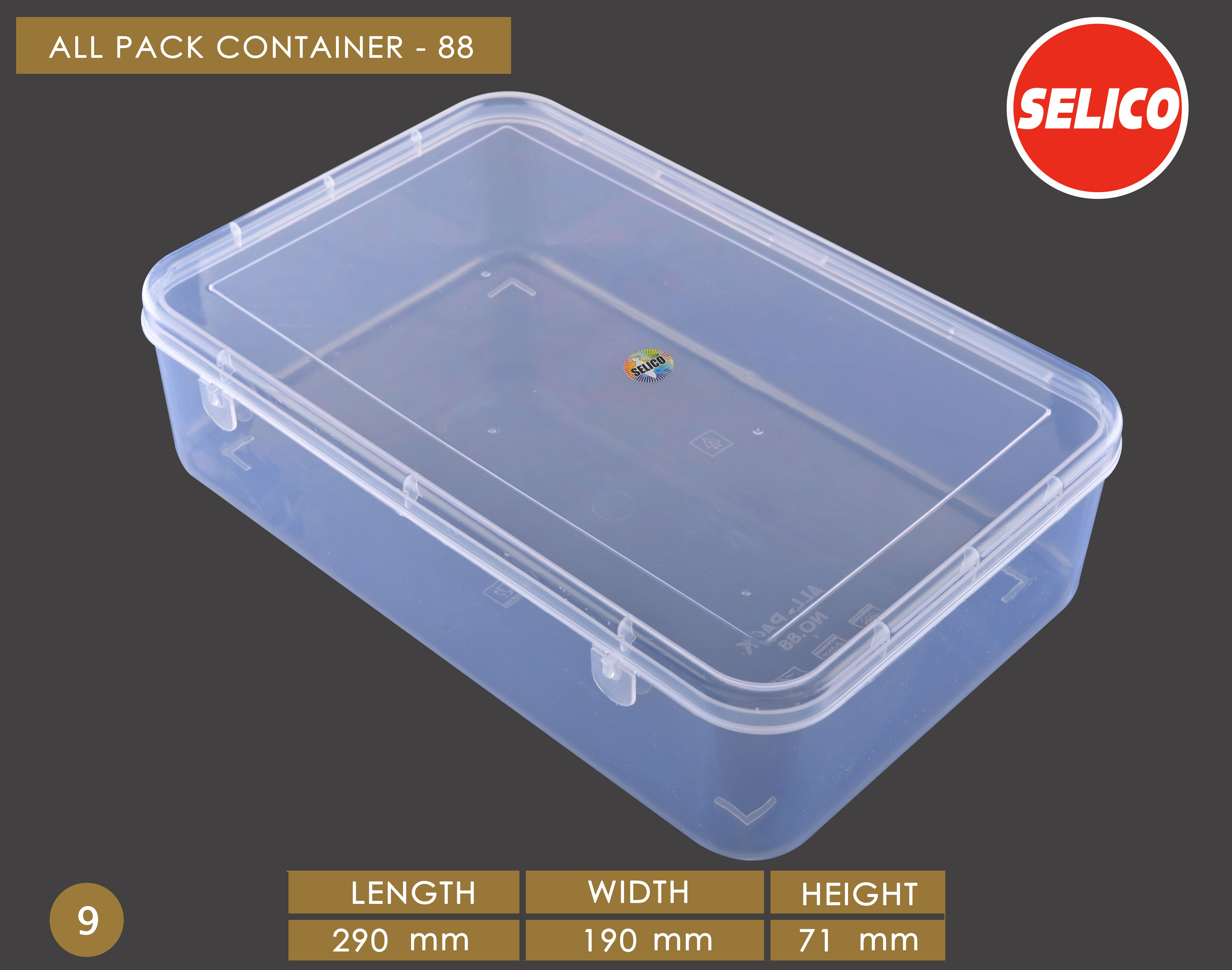 Plastic Container - 325x210x81 Mm | Moisture Resistant, Eco-friendly, Bio-degradable, Perfect For Jewelry And Food Packaging