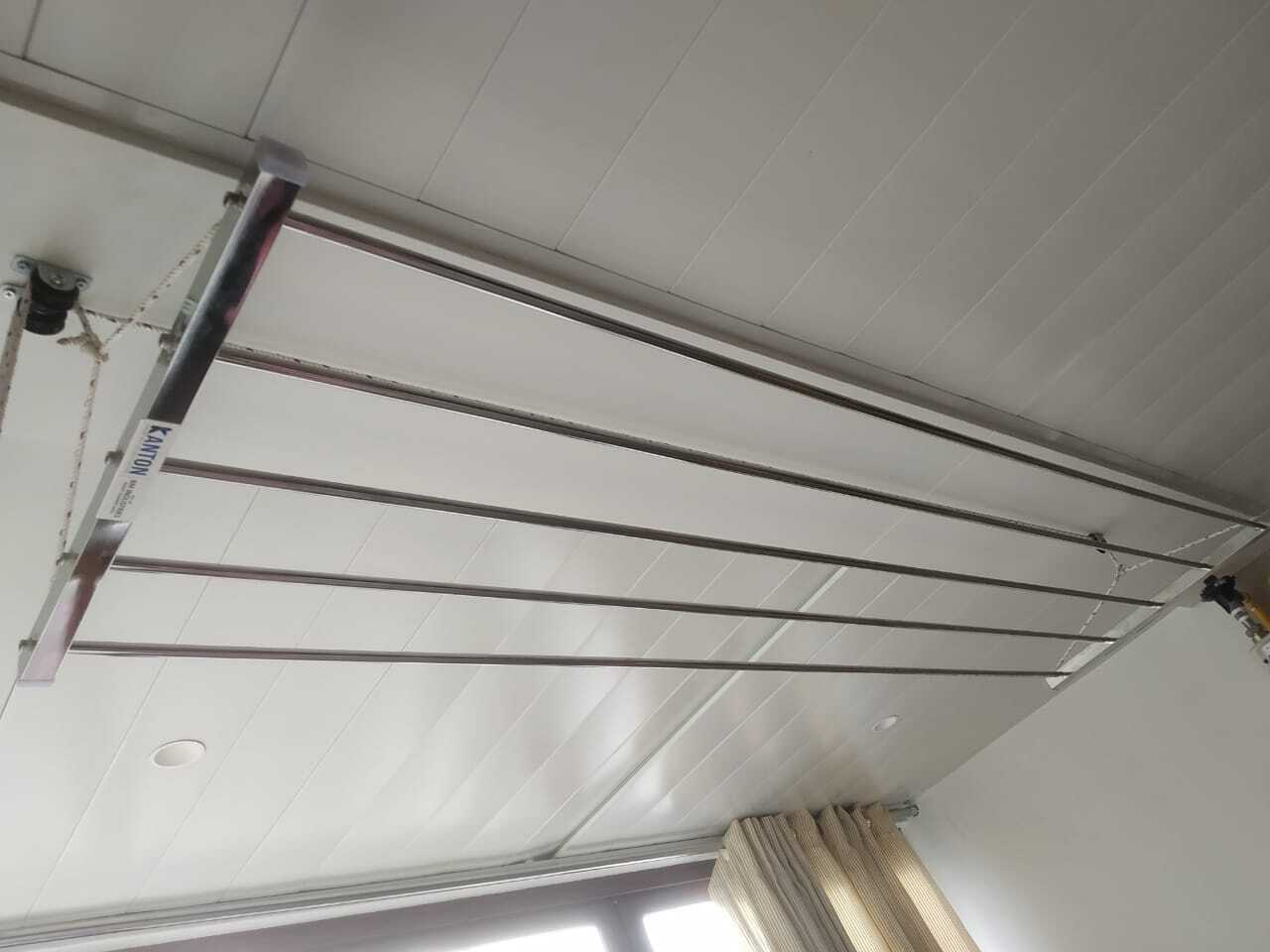 Cream Celling Pully Operated Cloth Hanger