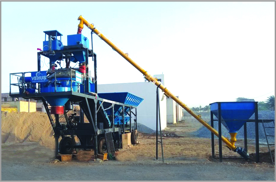 Blue Ccp Series Mobile Concrete Batching Plant