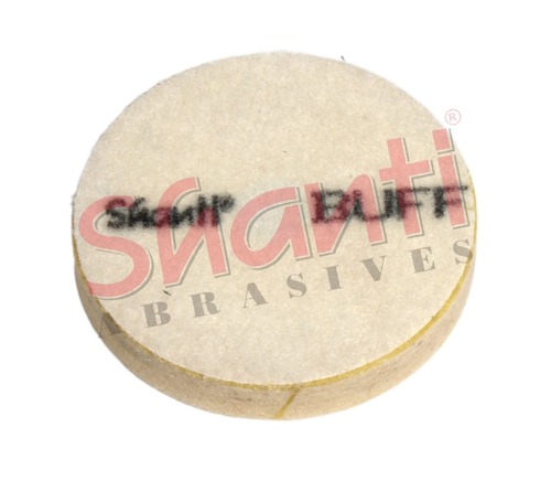 63 Round With Velcro - 10mm Size, Color Beige | Designed for Final Buffing on Marble Stone and Granite