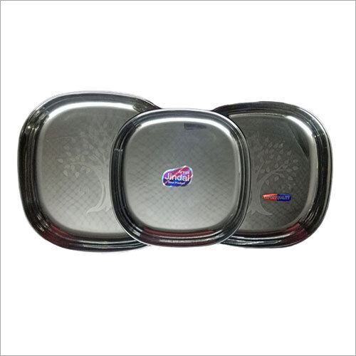 सिल्वर स्क्वायर प्लेट खुम्चा