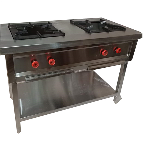 Two Burner Range With Bottom Shelf - Interior Coating: Aluminum