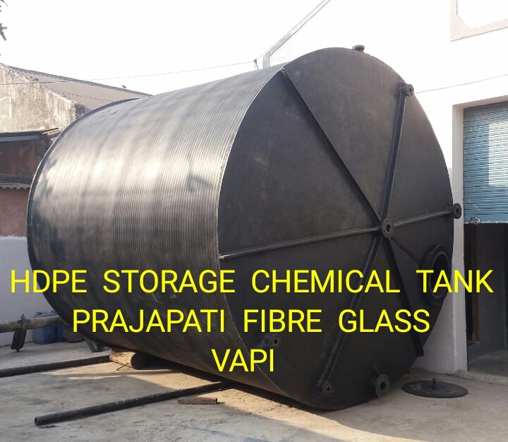 Hdpe Chemical Storage Tank - 61kl Capacity, Gray Cylindrical Design | Spiral Wound Construction For Corrosive Material Storage