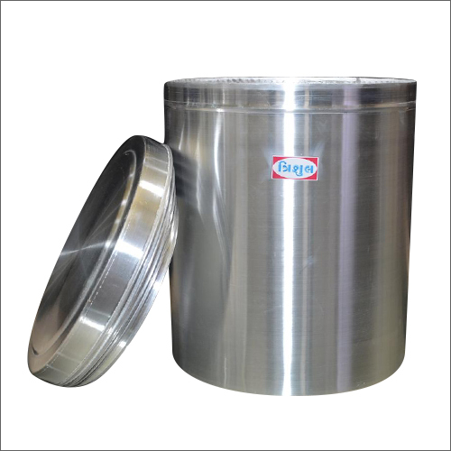 Glossy Lamination Round Aluminium Container