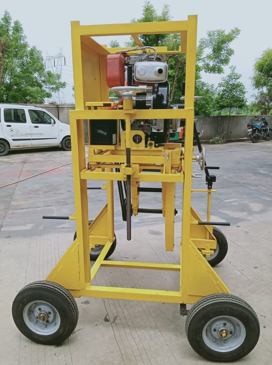 Curb Cutting Machine - Diesel Engine Power 5hp & 10hp, 20-32 Inch Blade Size | Semi-automatic, Air & Water Cooled, 9-15 Inch Cutting Depth, 3200 Rpm