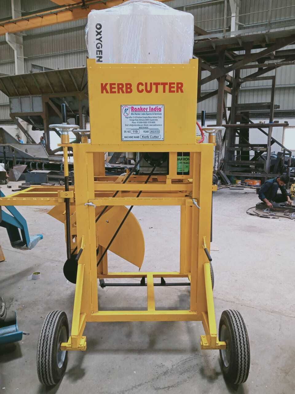 Curb Cutting Machine - Diesel Engine Power 5hp & 10hp, 20-32 Inch Blade Size | Semi-automatic, Air & Water Cooled, 9-15 Inch Cutting Depth, 3200 Rpm