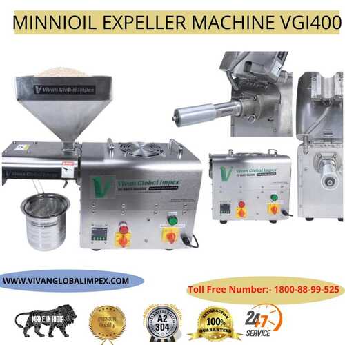 Mini Commercial Oil Machine - 304 Food Grade Stainless Steel, 71x34x51cm | 1500W Power, 12-15 KG/HR Capacity, 1 HP Motor, Automatic Cold & Hot Pressing