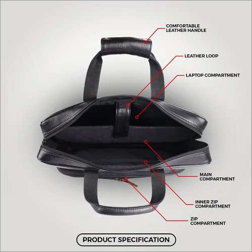 Hammonds Flycatcher - Leather 42x12x28 Cm Messenger Bag | Unisex, Solid Black, 1-year Warranty