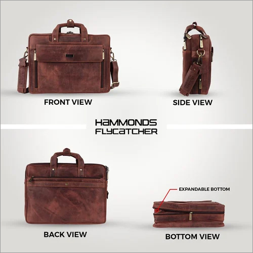 Lb1500-htr Genuine Vintage Leather Laptop Messenger Bag