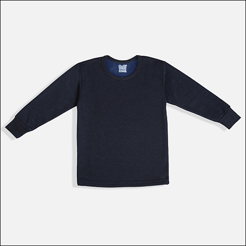 Signature Art - Customized Long Sleeve Navy Blue Cotton Wool Sweater | Plain Dyed, Unisex Modern Style For Winter
