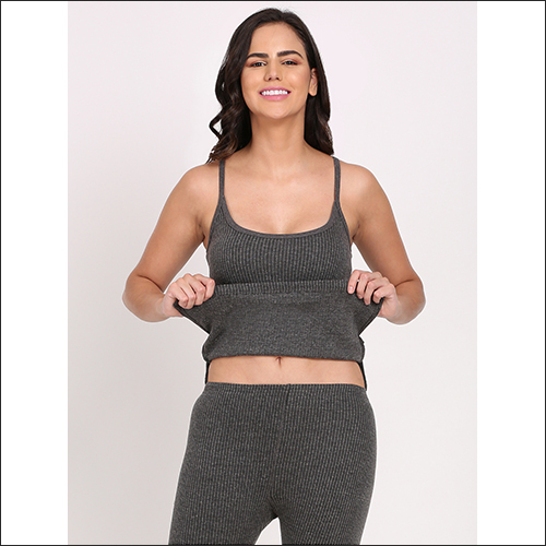 Dark Gray Touchwool 1540 Camisol Grey Melange