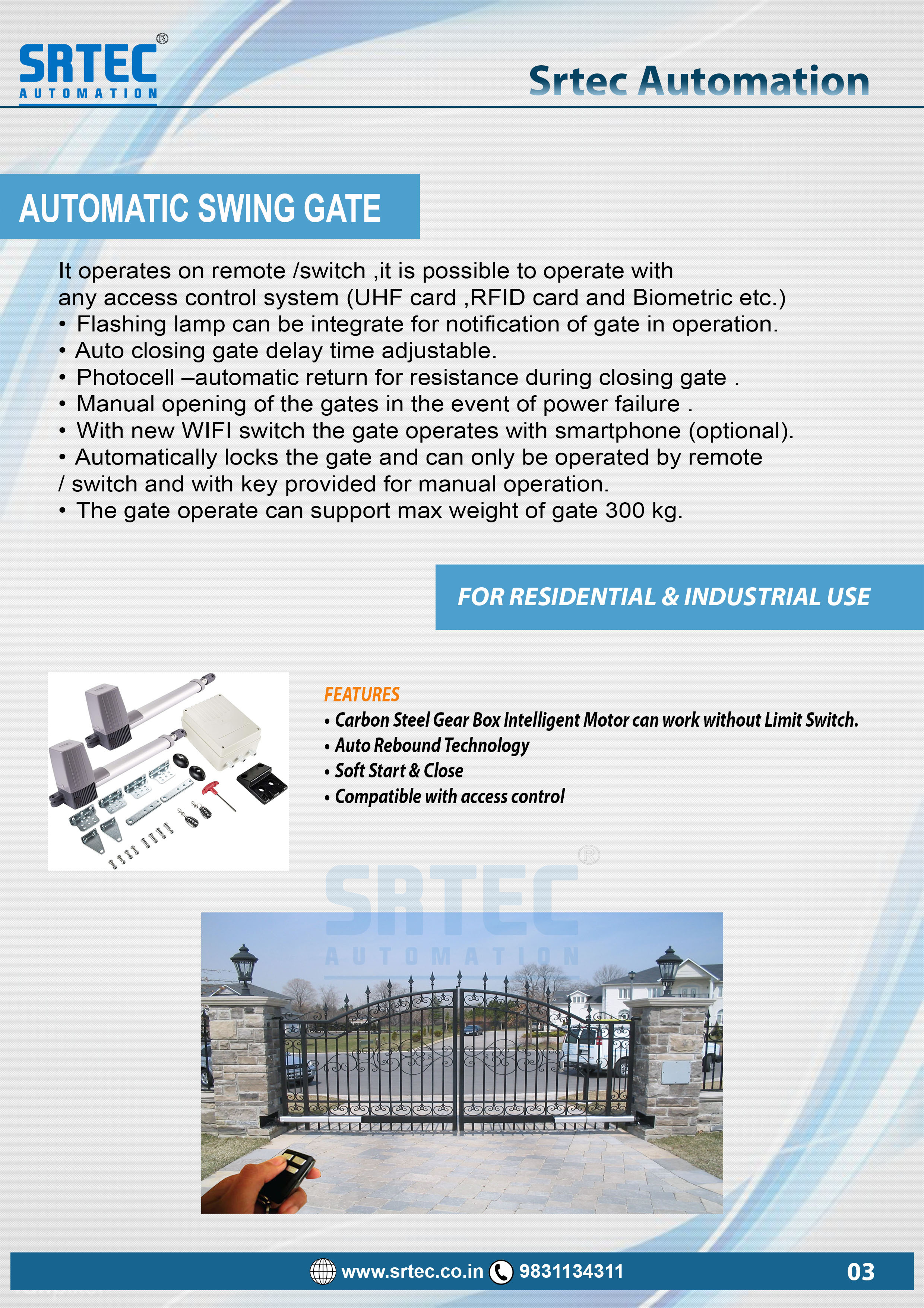 Any Color Automatic Swing Gate