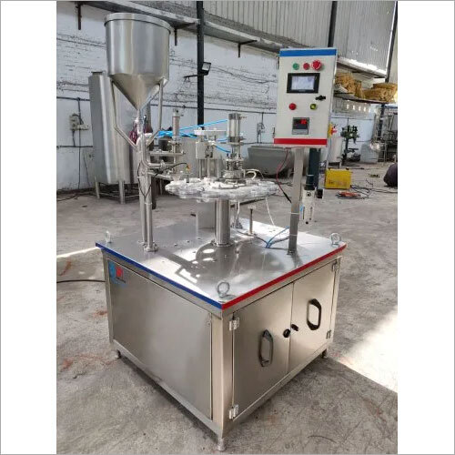 सिल्वर लस्सी और दही भरने और सीलिंग मशीन