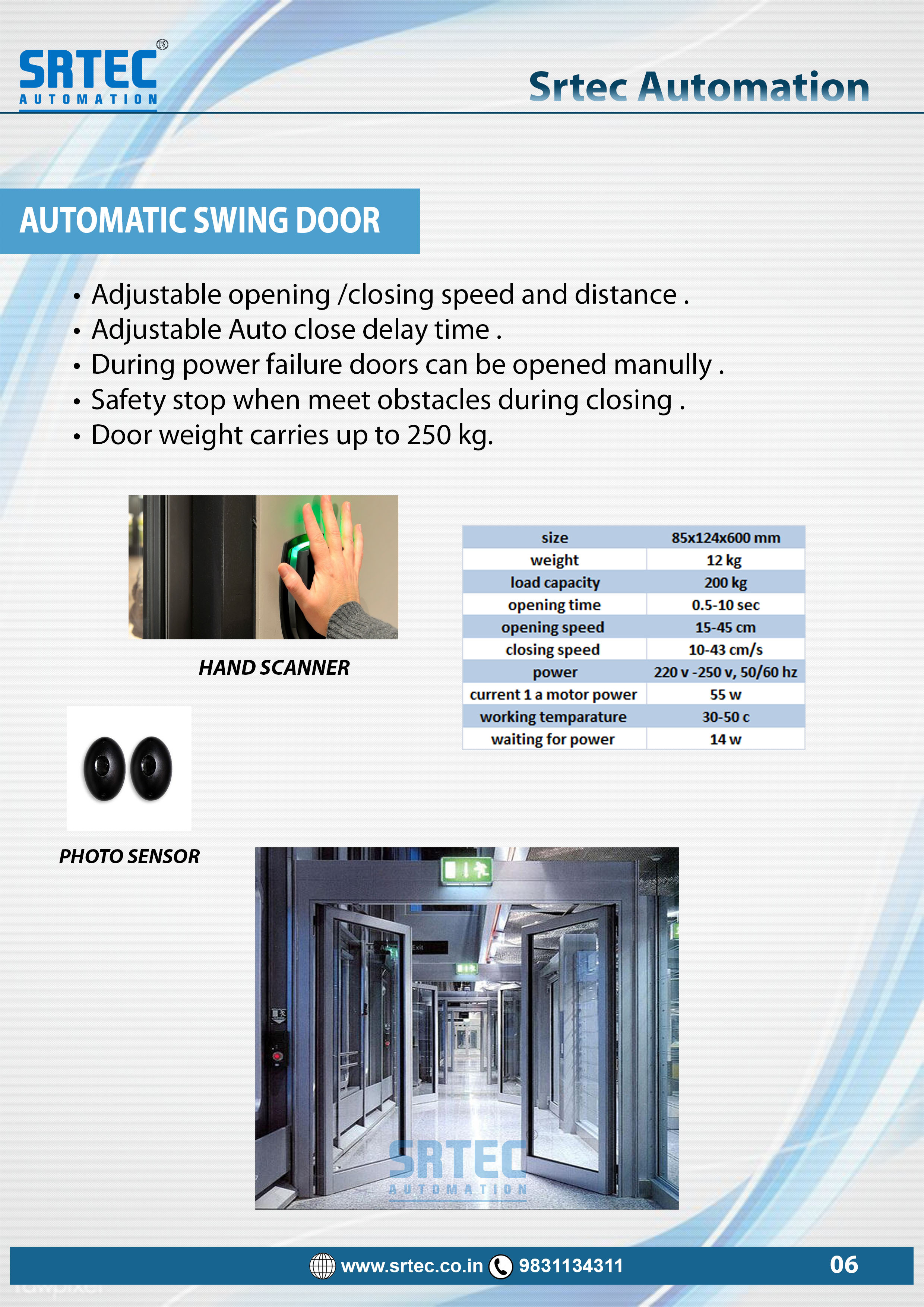 Different Colors Available Hermetically Sealed Door