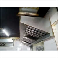 सिल्वर इंडस्ट्रियल किचन एग्जॉस्ट चिमनी