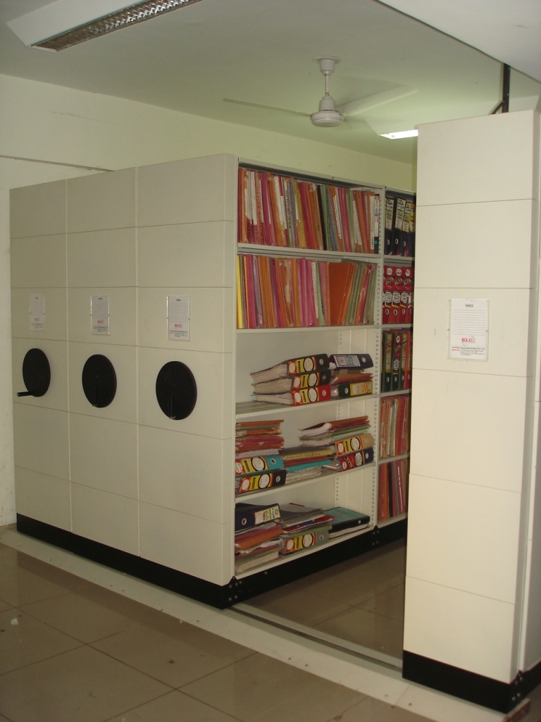 Modular File Storage Compactor System - Heavy-duty Steel, Customizable Dimensions | Powder Coated Finish, Variable Load Capacity, Multiple Shelves Available