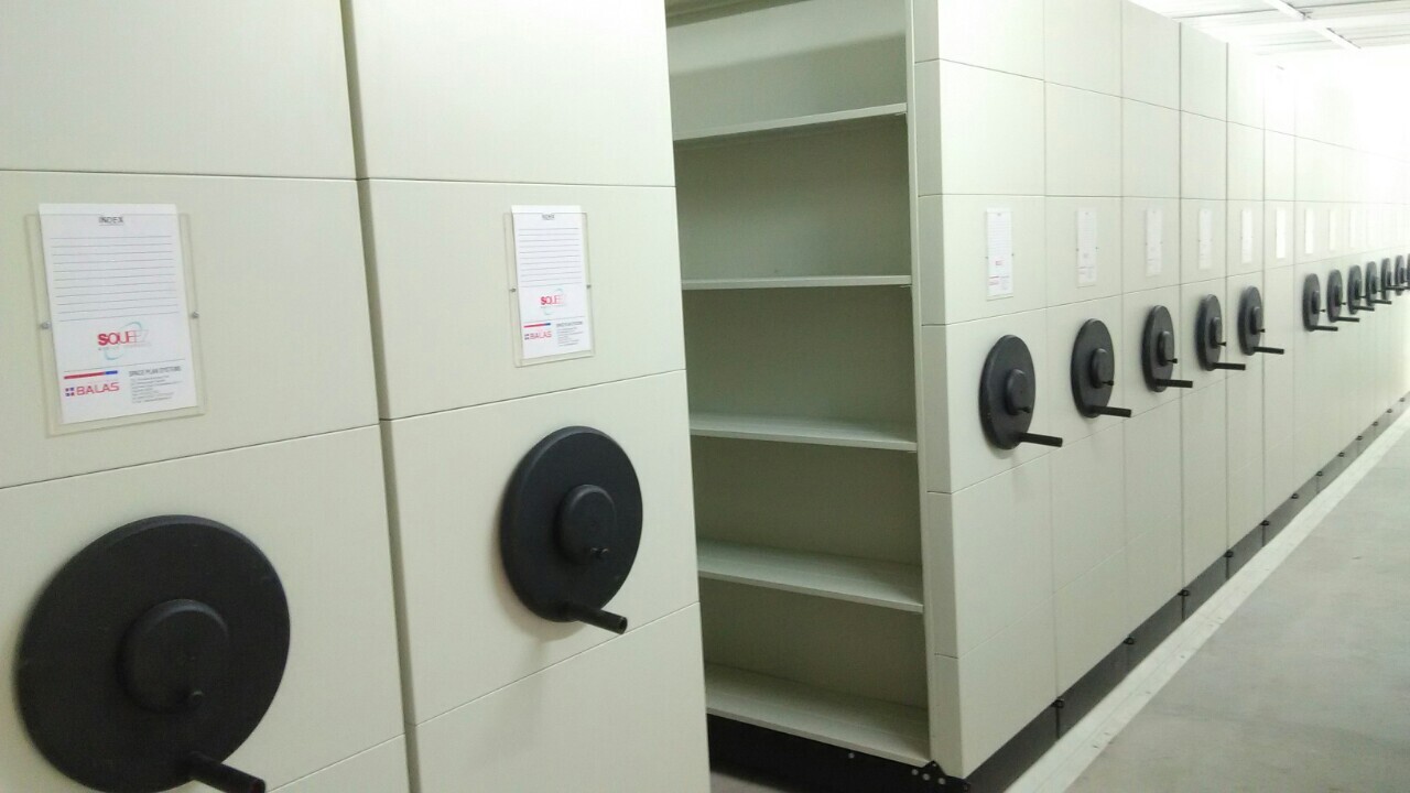 Modular File Storage Compactor System - Heavy-duty Steel, Customizable Dimensions | Powder Coated Finish, Variable Load Capacity, Multiple Shelves Available
