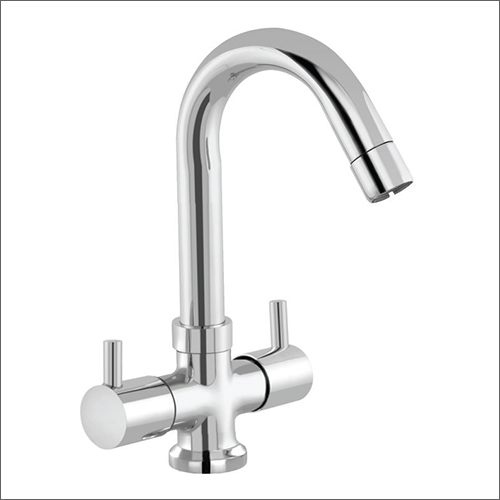 Center Hole Basin Mixer - Brass Material, Various Sizes Available, Silver Finish