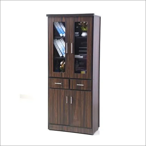 लकड़ी का भूरा बुकशेल्फ़